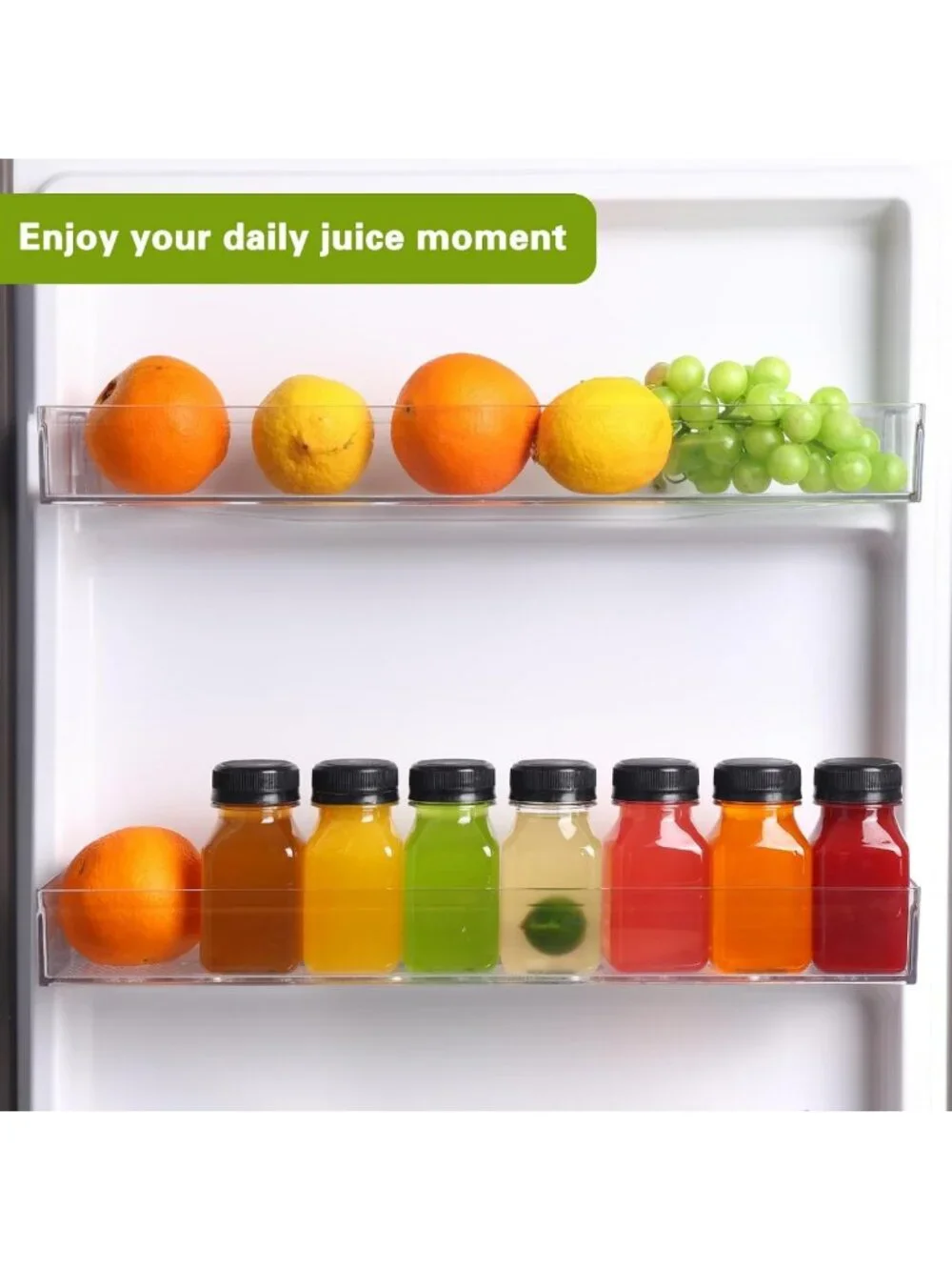 36pcs 4oz Clear Juice Bottles with Caps - Reusable Plastic Containers for